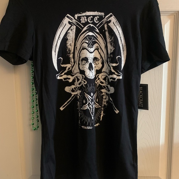 BlackCraft size medium gothic graphic shirt - reaper casket design - Picture 2 of 5